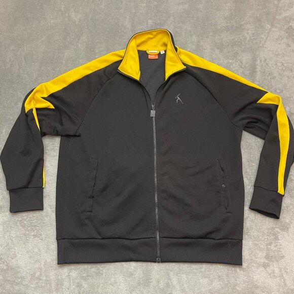 Usain Bolt Puma Jacket Men 2XL Black Yellow Full Zip Track Jacket - Picture 1 of 11
